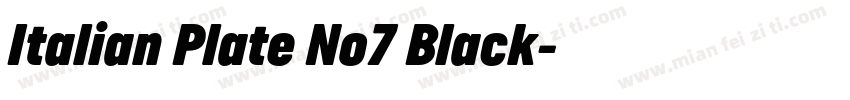 Italian Plate No7 Black字体转换